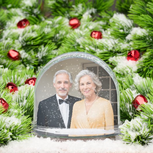 Elegant Heart Diamonds 50th Wedding Anniversary Sneeuwbol (Kerstmis)