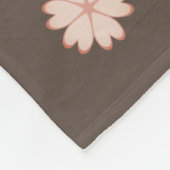Elegant Heart Flowers op Brown & Beige Fleece Deken (Hoek)