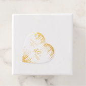 Elegant Heart Gold 50 & Fabulous Birthday Real Bedankjes Labels (Met doos)