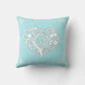 Elegant Heart Newly Wed Decorator Pillow Kussen (Achterkant)
