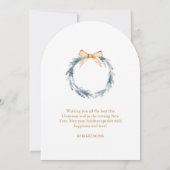 Elegant Heart Ornament Merry Christmas Card Kaart (Achterkant)