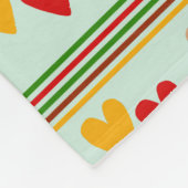 Elegant Heart Pattern Fleece Deken (Hoek)