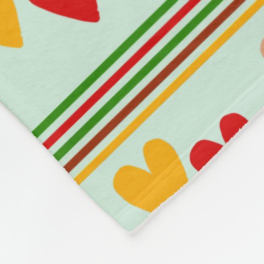 Elegant Heart Pattern Fleece Deken (Hoek)