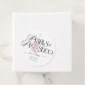 Elegant Heart Pearls Prosecco Bruisende Bruidsfees Bedankjes Labels (In situ)