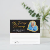 Elegant Heart Photo Share a Memory Funeral Kaart (Staand voorkant)