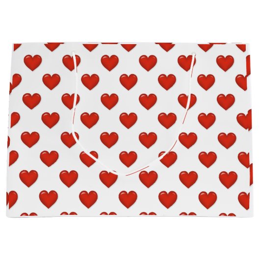 Elegant Heart Shape Large Gift Bag Groot Cadeauzakje (Voorkant)