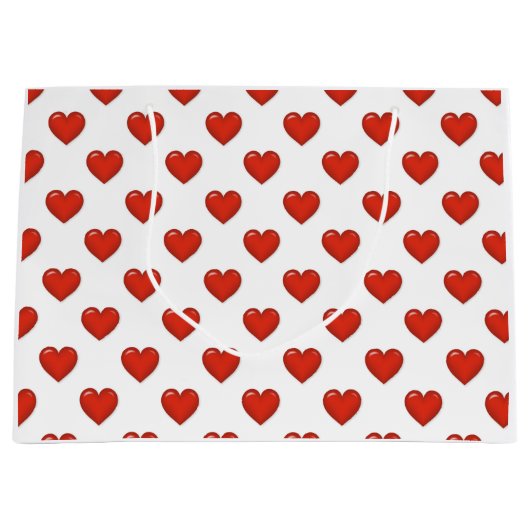 Elegant Heart Shape Large Gift Bag Groot Cadeauzakje (Voorkant)
