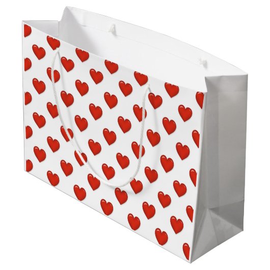 Elegant Heart Shape Large Gift Bag Groot Cadeauzakje (Achterkant Gekanteld)