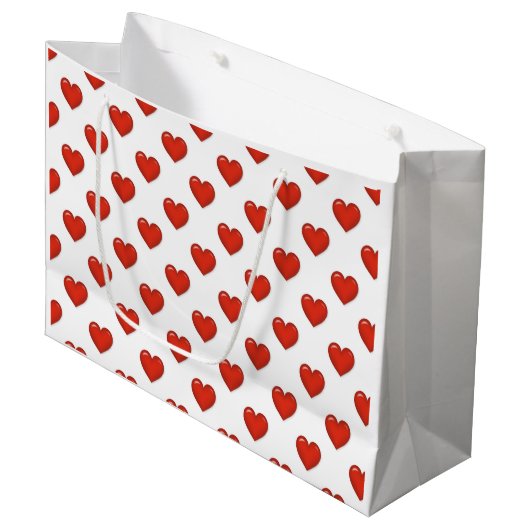 Elegant Heart Shape Large Gift Bag Groot Cadeauzakje (Voorkant Gekanteld)