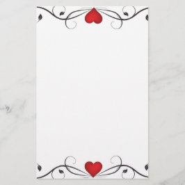 Elegant Heart Tattoo Briefpapier
