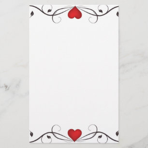 Elegant Heart Tattoo Briefpapier