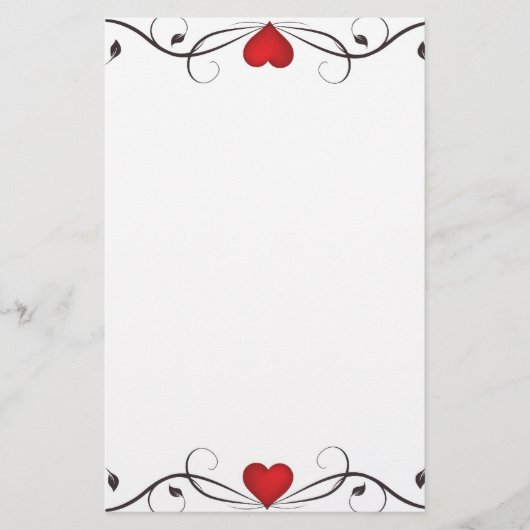 Elegant Heart Tattoo Briefpapier (Voorkant)