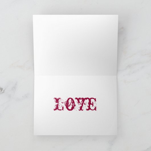 Elegant Heart Valentijn Love Romance Kaart (Binnen)