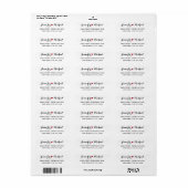 Elegant Heart Wedding Bride Groom Return Address Etiket (Full Sheet)