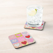 Elegant Heartful Moeder Day Design Bier Onderzetter (Rechterzijde)