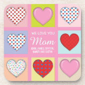 Elegant Heartful Moeder Day Design Bier Onderzetter (Voorkant)