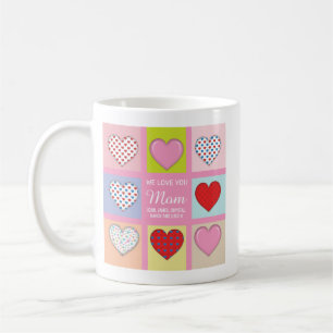 Elegant Heartful Moeder Day Design Koffiemok