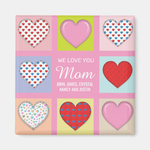Elegant Heartful Moeder Day Design Magnet