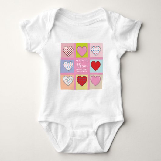 Elegant Heartful Moeder Day Design Romper (Voorkant)