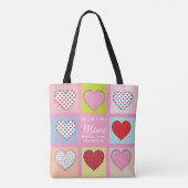 Elegant Heartful Moeder Day Design Tote Bag (Achterkant)