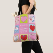 Elegant Heartful Moeder Day Design Tote Bag (Dichtbij)
