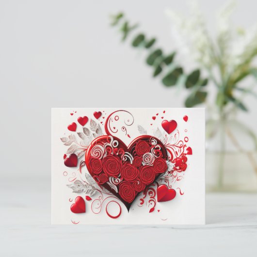 Elegant Hearts Briefkaart (Staand voorkant)