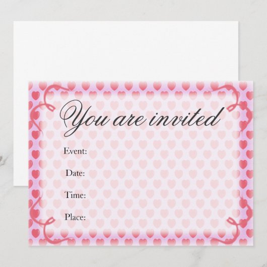 Elegant Hearts Kaart (Voorkant / Achterkant)