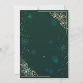 Elegant Hearts Lijst Green Wedding Jubileum Kaart (Achterkant)