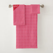 Elegant Hearts Personalized Best Valentine’s Gift Bad Handdoek (Insitu)