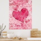 Elegant Hearts Poster (Keuken)