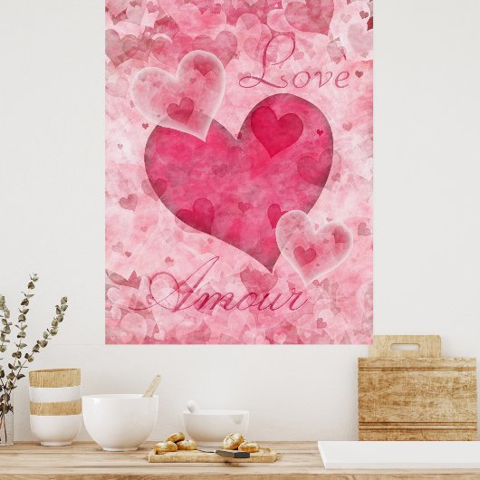 Elegant Hearts Poster (Keuken)