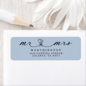 Elegant Hearts Script Mr & Mrs Wedding Etiket (Insitu)