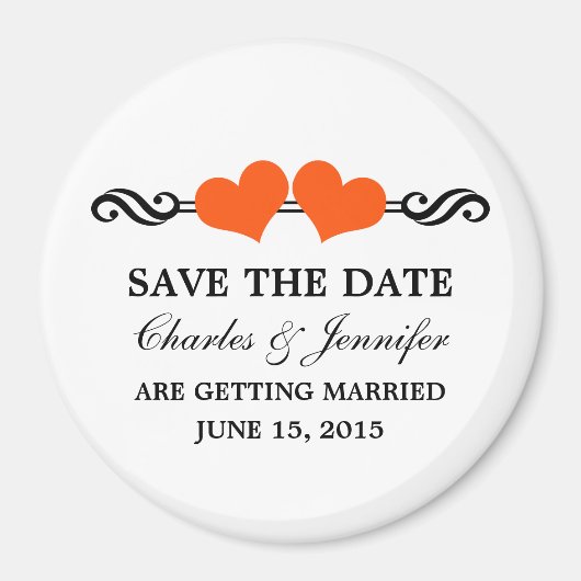 Elegant Hearts sparen de Magneet van de Datum, Ora (Voorkant)