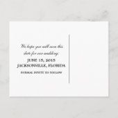 Elegant Hearts sparen het Briefkaart van de Datum, (Achterkant)