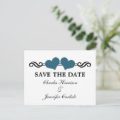 Elegant Hearts sparen het Briefkaart van de Datum, (Staand voorkant)