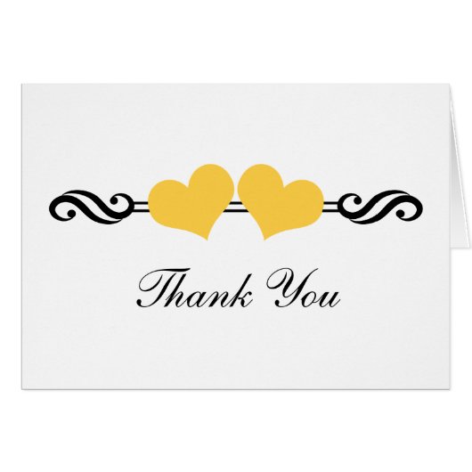 Elegant Hearts Wedding Hartelijk dank (Voorkant Horizontaal)