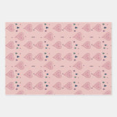 Elegant Hearts Wrapping Paper Flat Sheet Set van 3 (Voorkant 3)