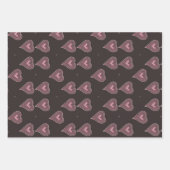 Elegant Hearts Wrapping Paper Flat Sheet Set van 3 (Voorkant 2)