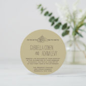 Elegant - Hebreeuws-English Wedding Invite Kaart (Staand voorkant)