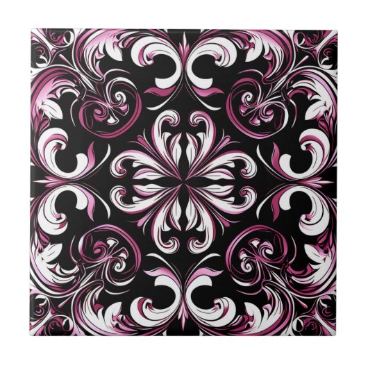 Elegant hedendaags modern  Bourgogne Tegeltje (Voorkant)