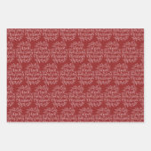 Elegant heeft een Holly Jolly Kerstfeestdag Inpakpapier Vel (Voorkant 3)