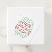 Elegant heeft een Holly Jolly Kerstkalligrafie Bedankjes Labels (In situ)