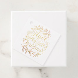 Elegant heeft een Holly Jolly Kerstkalligrafie Bedankjes Labels