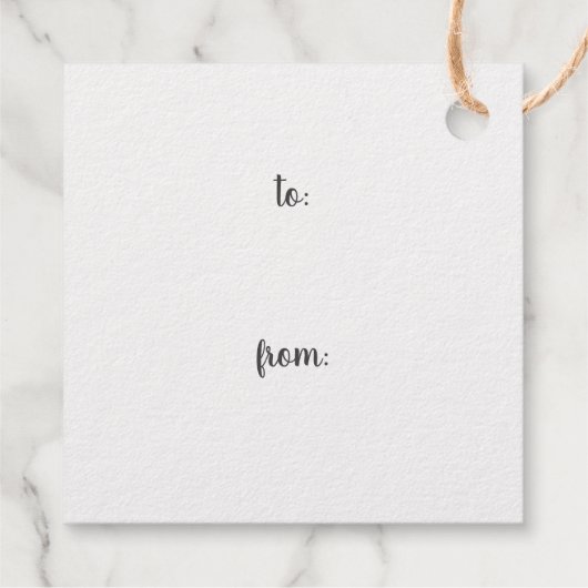 Elegant heeft een Holly Jolly Kerstkalligrafie Bedankjes Labels (Achterkant)