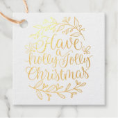 Elegant heeft een Holly Jolly Kerstkalligrafie Bedankjes Labels (Voorkant)