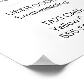 Elegant heeft een ride Wedding Transport nodig Poster (Hoek)