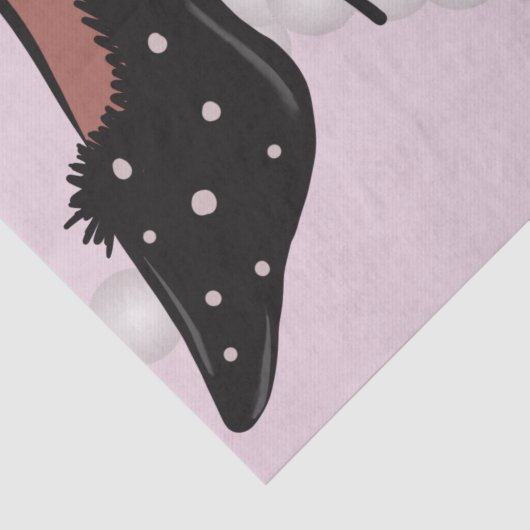 Elegant Heel Beauty Fashionista Birthday Pink Tissuepapier (Detail)