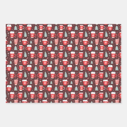 Elegant Heet Cacao & Snoep Sweets Pattern Inpakpapier Vel (Voorkant 3)