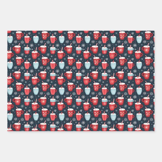 Elegant Heet Cacao & Snoep Sweets Pattern Inpakpapier Vel (Voorkant 2)