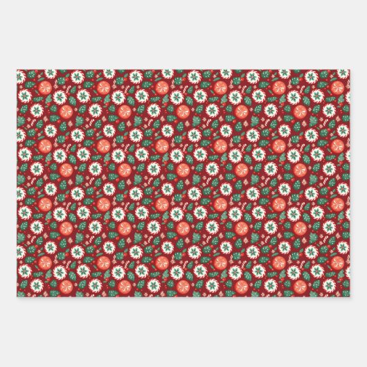 Elegant Heet Cacao & Snoep Sweets Pattern Inpakpapier Vel (Voorkant)